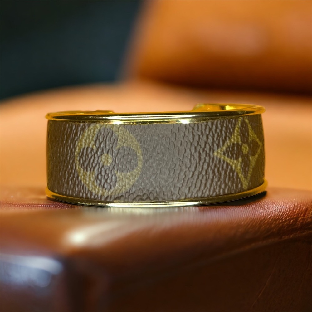 Upcycled Designer Cuff Bracelet